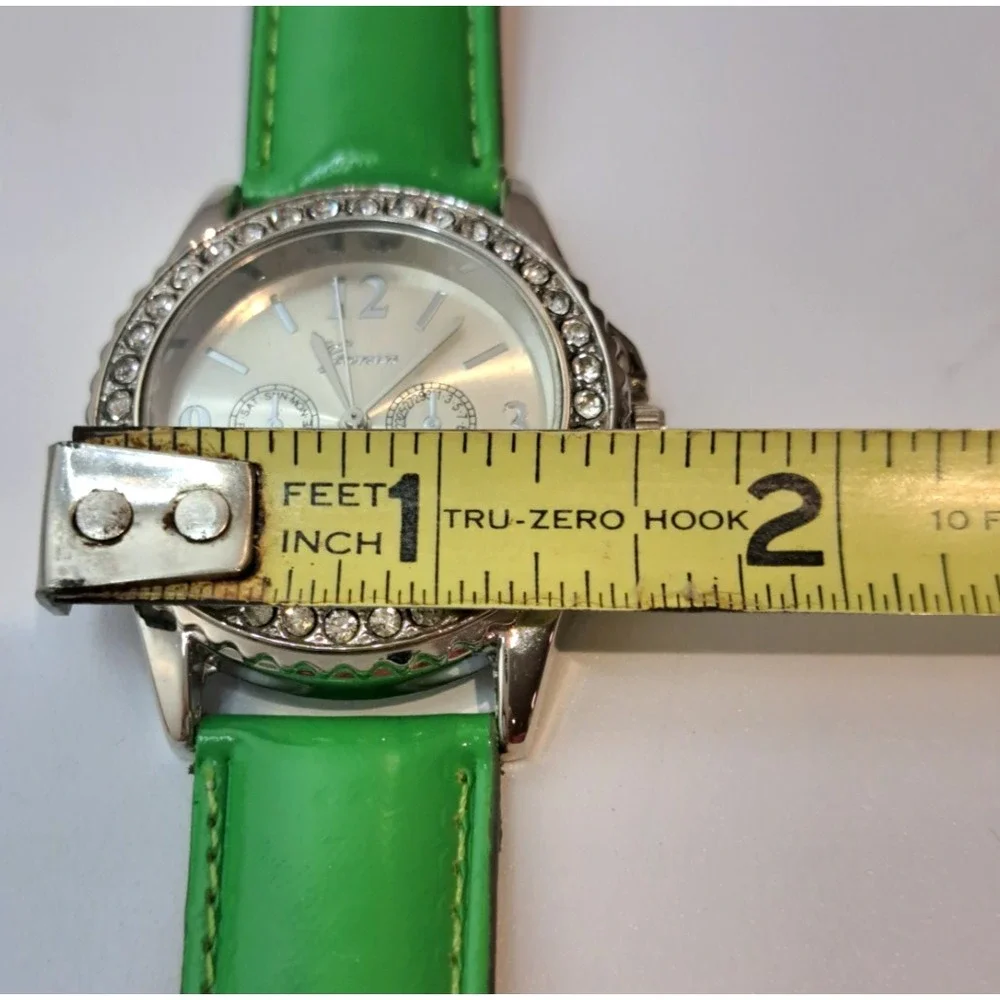 Lot of 2 Preppy Watches Caribbean Joe Pineapple Pink Geneva Rhinestone‎ Green
